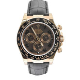 Rolex Cosmograph Daytona 40 Chocolate Dial 18K Rose Gold Mens Watch 116515