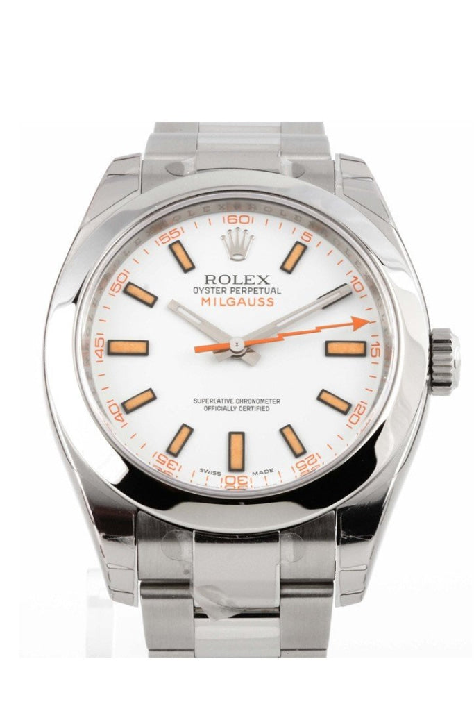 ROLEX Milgauss White Dial Men's Watch 116400 WatchGuyNYC
