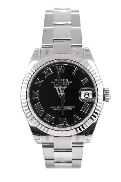 Rolex black sales face roman numerals