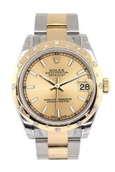 Rolex Datejust 31 Champagne Dial Diamond Bezel 18K Gold Two Tone Ladies Watch 178343 / None