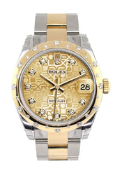 Rolex Datejust 31 Champagne Jubilee Diamond Dial Bezel 18K Gold Two Tone Ladies 178343 / None Watch