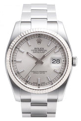 Rolex Datejust 36 Silver Dial Steel And 18K Gold Mens Watch 116234