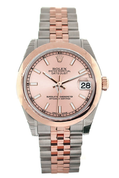 Rolex 178241 Datejust 31 Pink Dial 18K Rose Gold Ladies Watch