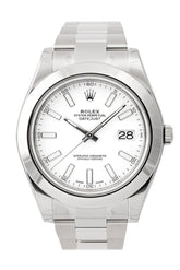 Rolex Datejust Ii White Dial Stainless Steel Oyster Automatic Mens Watch 116300