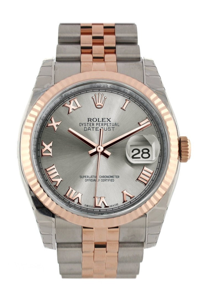Rolex rose gold and stainless steel datejust sale