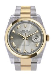 Rolex Datejust 36 Steel Roman 18K Gold Two Tone Oyster Watch 116203