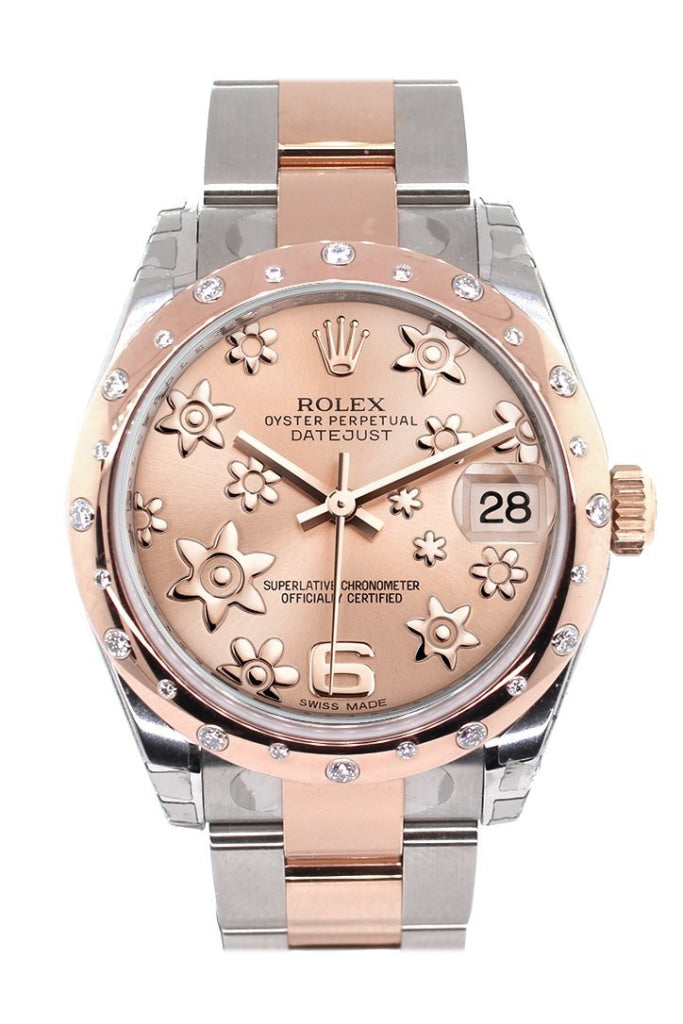 Rolex 178341 Datejust 31 Pink Raised Floral Motif Dial Diamond