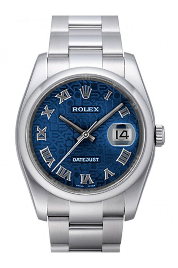 ROLEX 116200 Datejust 36 Blue Jubilee Mens Watch WatchGuyNYC New