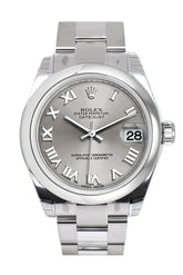 Rolex Datejust 31 Rhodium Roman Dial Steel Ladies Watch 178240 / None