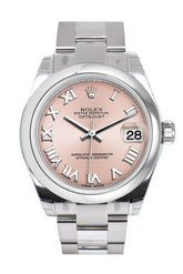 Rolex Datejust 31 Pink Roman Dial Steel Ladies Watch 178240 / None