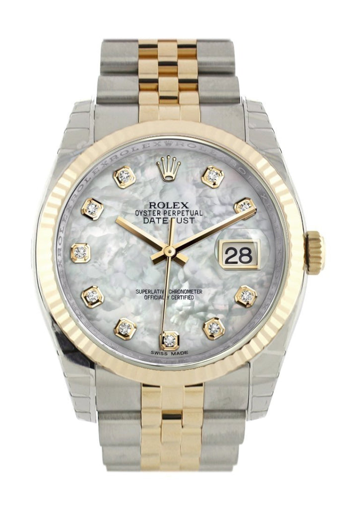 Rolex datejust 36 sales mop diamond dial