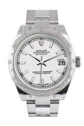 Rolex Datejust 31 White Dial Dome Set With Diamonds Bezel Ladies Watch 178344 / None