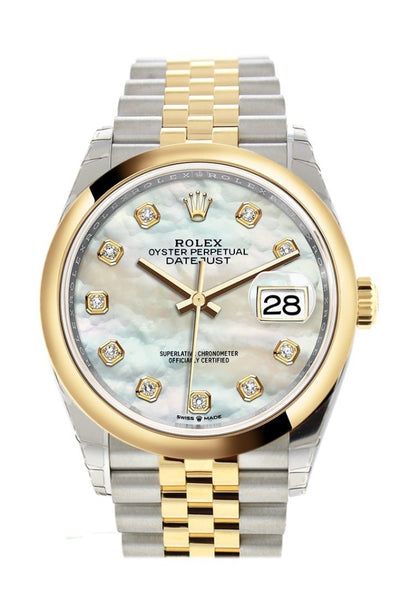 Rolex 36mm deals mother of pearl