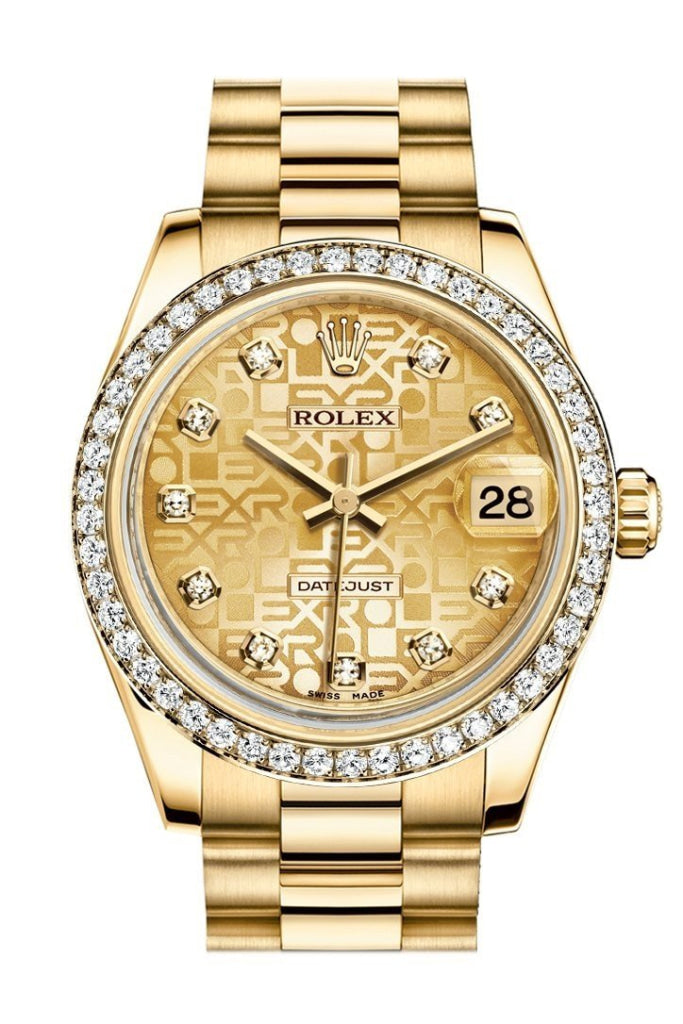 Rolex datejust top champagne diamond dial