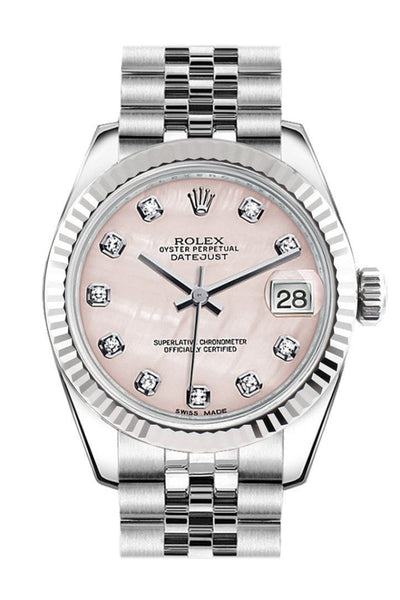 Rolex datejust 31 hot sale pink mother of pearl