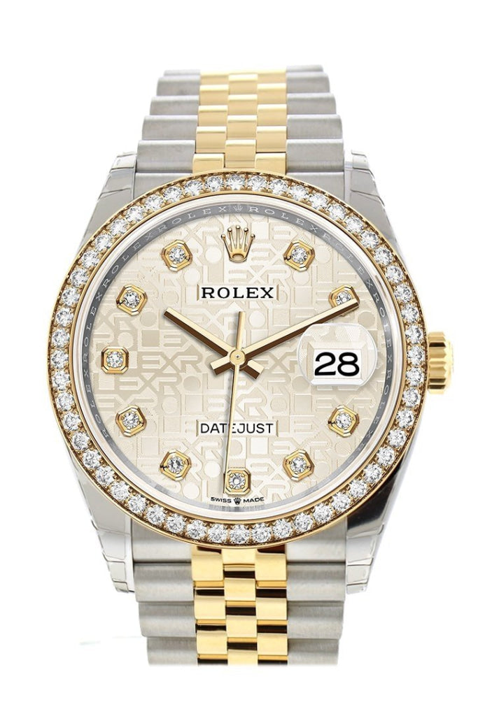無料発送 Rolex NP 126283 126283RBR Watch Tone Two Gold Yellow Jubilee Bezel  Diamond Dial diamonds with set design Jubilee Silver 36 Datejust ハンドケア・ハンドクリーム