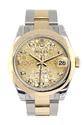 Rolex Datejust 31 Champagne Jubilee Diamond Dial 18K Gold Two Tone Ladies 178243 / None Watch