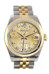 Rolex Datejust 31 Champagne Jubilee Diamond Dial 18K Gold Two Tone Ladies 178243 / None Watch