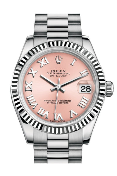 Rolex 178279 Datejust 31 Pink Dial 18k White Gold President