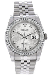 Rolex Datejust 36 Silver Jubilee Design Set With Diamonds Dial 18K White Gold Diamond Bezel Mens