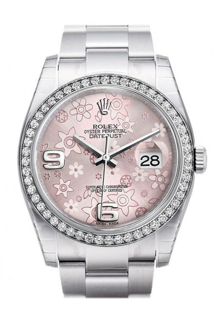 Rolex pink floral store dial