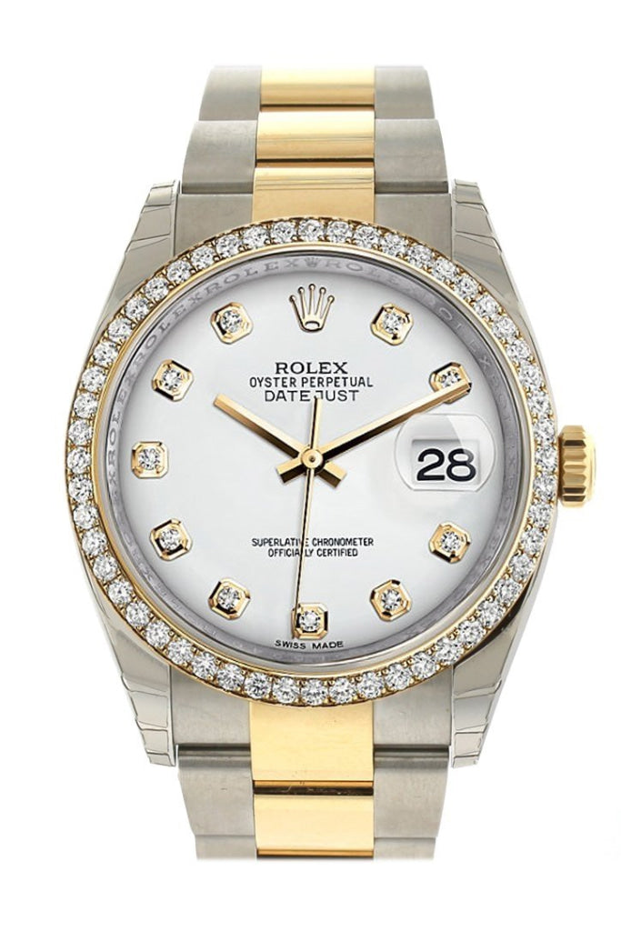 ROLEX 116243 Datejust 36 White set diamonds Dial Diamond Ladies