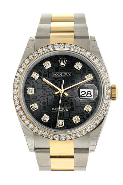 ROLEX 116243 Datejust 36 Black Jubilee Dial Diamond Ladies watch