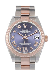 Rolex Datejust 31 Aubergine Large Vi Set With Diamonds Dial Fluted Bezel 18K Everose Gold Two Tone