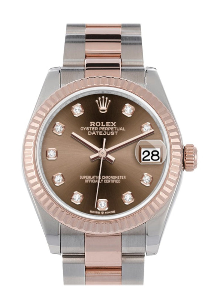 Rolex 278271 Datejust 31 18K Everose Gold Two Tone Watch WatchGuyNYC