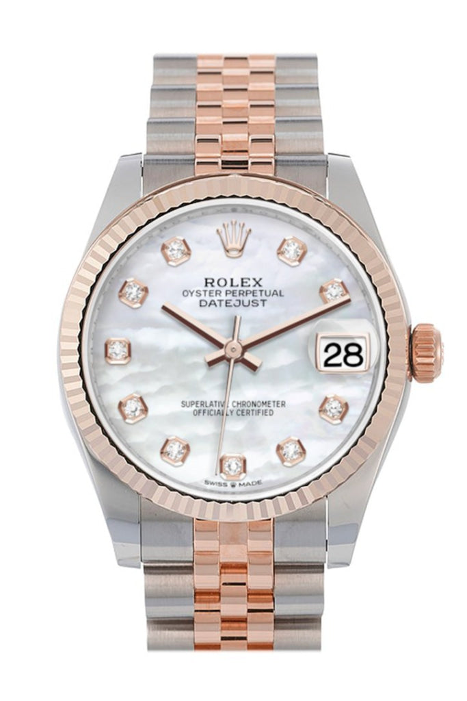 Rolex 278271 Datejust 31 18K Everose Gold Two Tone Watch WatchGuyNYC