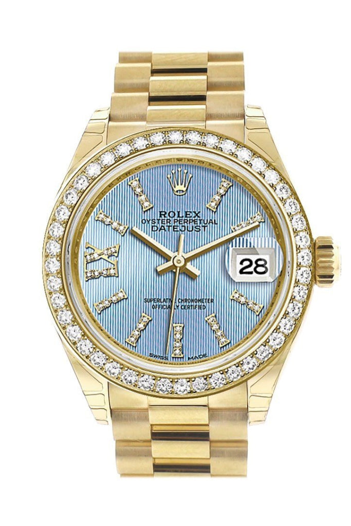 Rolex lady datejust 28 blue new arrivals