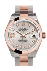 Rolex Datejust 28 Sundust 9 Diamonds Set In Star Dial Ladies Watch 279161