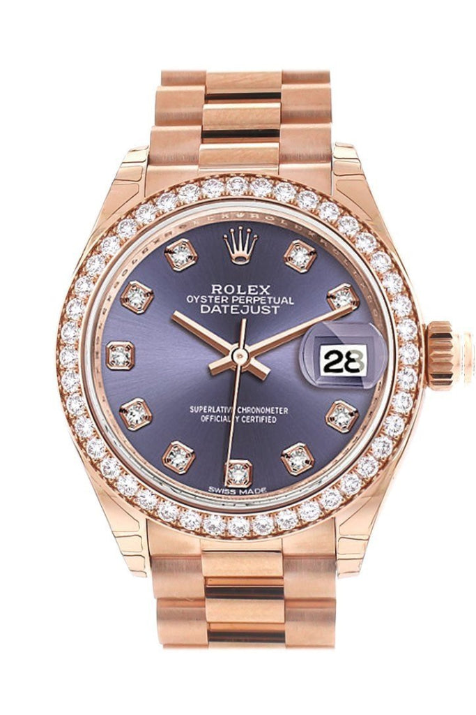 Datejust rose gold green deals