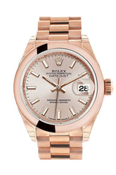 Rolex Datejust 28 Sundust Dial Rose Gold President Ladies Watch 279165 / None