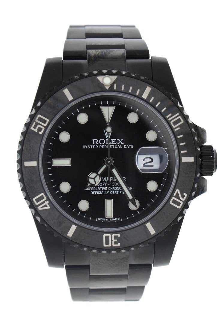 ROLEX Custom Black-PVD Submariner Black Dial Bezel 116610 –