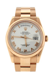 Rolex Day-Date 36 18 Ct Everose Gold Watch 118205 Pre Owned Pre-Owned-Watches