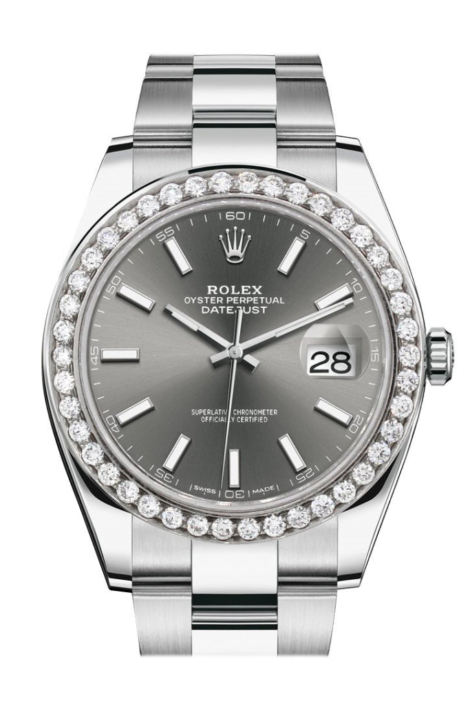Rolex datejust rhodium diamond dial cheap