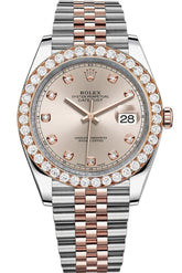 Rolex Custom Diamond Bezel Datejust 41Mm Sundust Set With Dial Two Tone Jubilee Mens Watch 126331 /