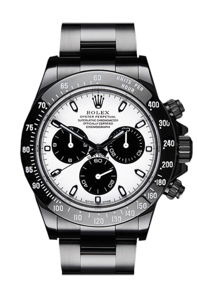 ROLEX Custom Black-pvd Cosmograph Daytona Mens Watch Warranty