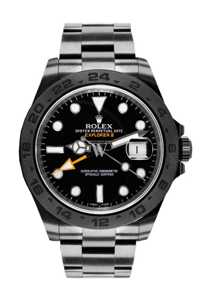 Rolex Black-pvd Explorer II Black Dial Stainless Steel Black Boc Coating Oyster Automatic Men's Watch 216570