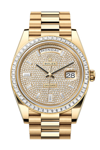 Rolex Day-Date 40 Diamond-paved Dial Diamonds Bezel Yellow Gold 228398TBR-0036