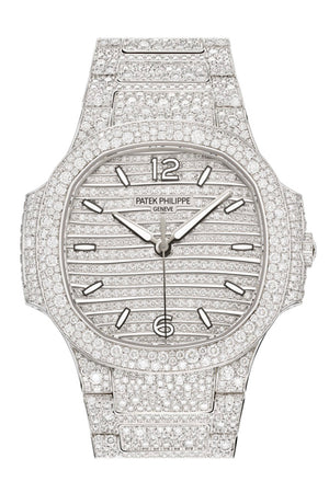 Patek Philippe Nautilus Paved Diamond Dial Watch 7118/1450G-001