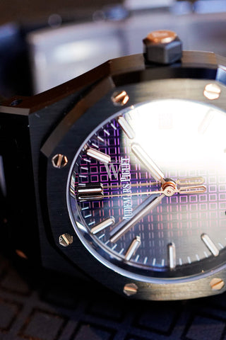 Audemars Piguet Royal Oak 34 Rainbow-Coloured Sapphire Dial Black Ceramic Watch