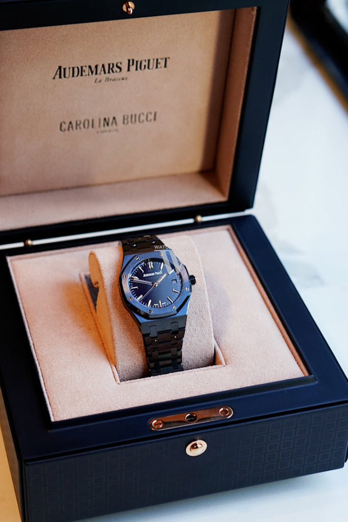 Audemars Piguet Royal Oak 34 Rainbow-Coloured Sapphire Dial Black Ceramic Watch