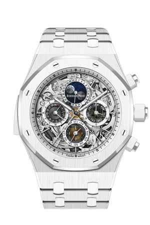 Audemars Piguet Royal Oak Sapphire Dial White external zone of counters White Ceramic Watch 26605CB.OO.1248CB.01