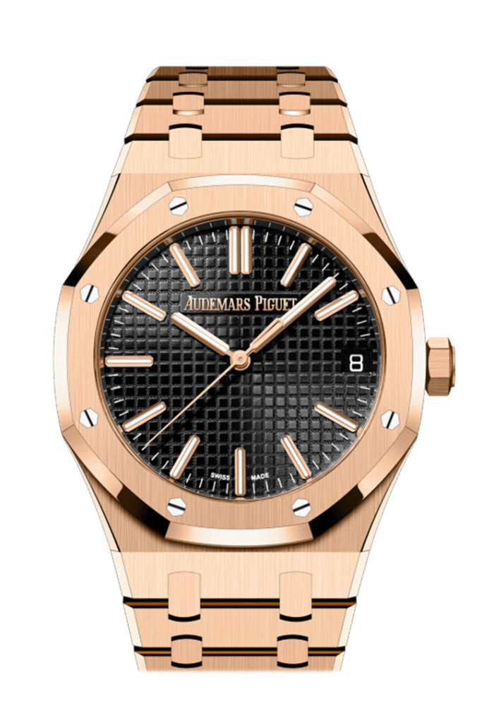 Audemars piguet rose gold leather strap hotsell