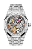 Audemars Piguet Royal Oak Frosted Gold Double Balance Wheel Openworked White Gold Watch 15469BC.ZZ.1260BC.01