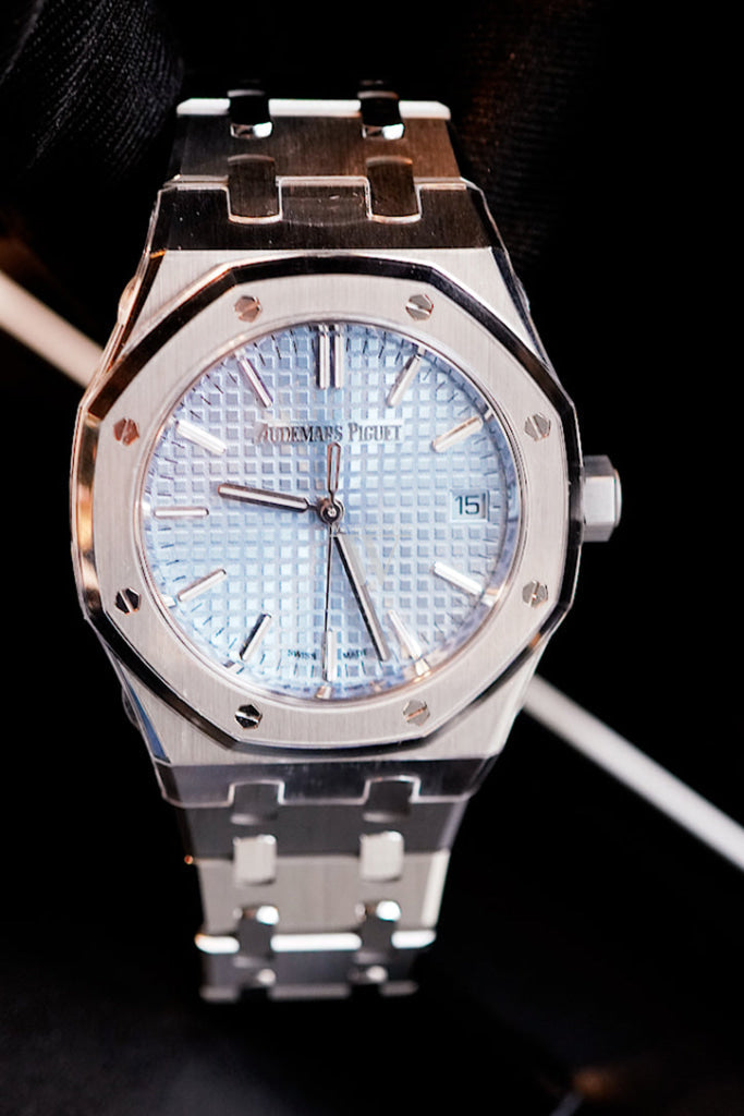 Audemars Piguet Royal Oak Light Blue Dial Stainless Steel Watch 15550ST.OO.1356ST.08 Eleven Eleven NY 11 11NY