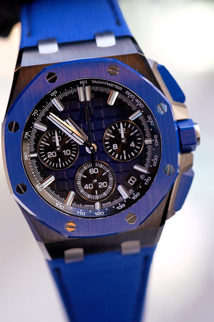 Audemars Piguet Royal Oak Offshore 43 Chronograph Ceramic Blue Dial Watch 26420CE.OO.A043VE.01