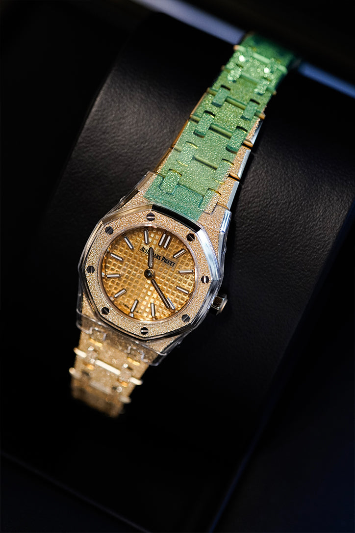 Audemars Piguet Royal Oak Mini Frosted Gold Yellow Gold Dial Quartz 67630BA.GG.1312BA.01